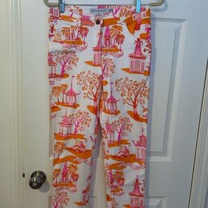 Gretchen Scott Cotton Lightweight Jeans Asian Motif Medium